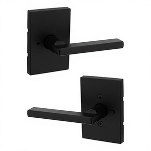 Manija de Puerta Interior Halifax con Cerradura, para Baño y Dormitorio, Palanca sin Llave, Reversible, Fácil Instalación, Negro Mate - Product Image 3