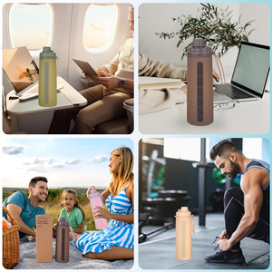 Bouteille d'eau pliable en silicone de qualité alimentaire 600ml 750ml sans BPA, portable, anti-fuite, résistante à la chaleur, réutilisable, tasse de voyage pour l'extérieur - Product Image 6