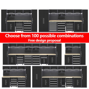 Armoire à outils en métal JZD, établi robuste, armoires de <span class=keywords><strong>garage</strong></span>, rangement modulaire, chariot à outils <span class=keywords><strong>complet</strong></span> pour atelier, chariot à outils avec roues - Product Image 4