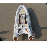 Bateau semi-rigide de luxe chinois de 5,8 m en Hypalon avec moteur hors-bord de 115-150 CV, coque en fibre de verre, yacht sportif pour applications fluviales et loisirs sportifs