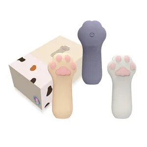 Funny Sex Toy Cat Paw Finger Sleeve Vibrator with 10 Speed Vibration for Female Masturbation ready to ship products