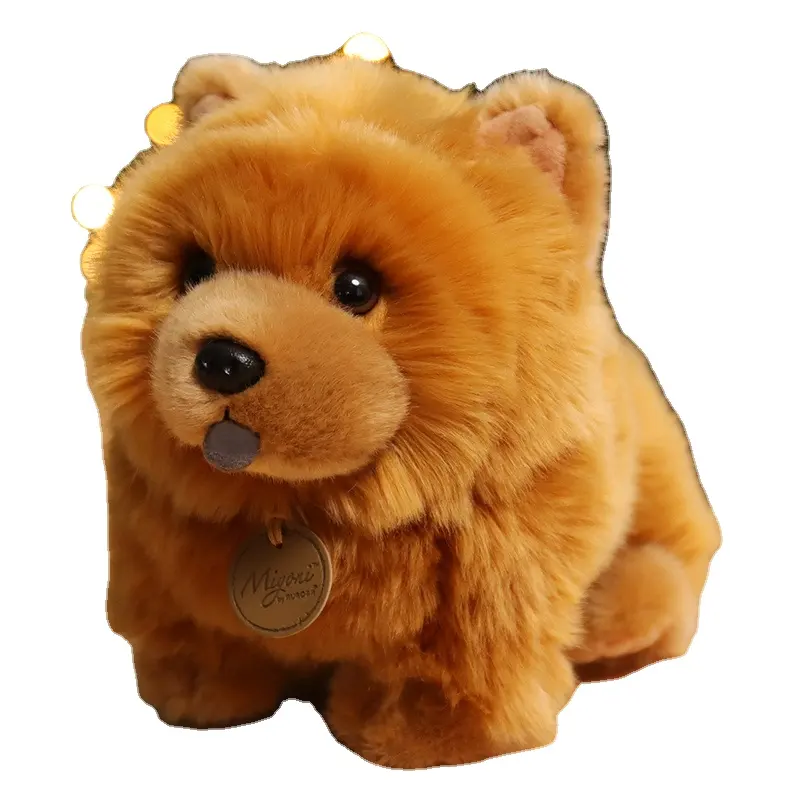 Simulazione animale Chow Chow animali giocattoli di peluche realistico cane imbottito giocattolo regalo per i bambini