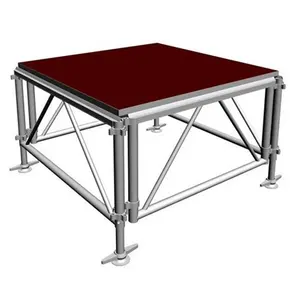 plywood board platform stage aluminum stage frame truss structure aluminum profiles for stage
