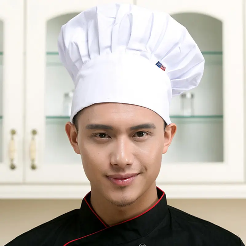 Chapeau de Chef adulte, casquette de Chef de cuisine de boulanger élastique réglable
