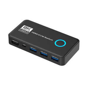 Commutateur KVM HDMI FJGEAR 8K302S 2 ports avec prise en charge de la technologie <span class=keywords><strong>SBS</strong></span> 3.0 Alimentation stable 8K 60Hz pour tous les périphériques USB - Product Image 1