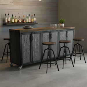 Tables et tabourets de bar en bois massif de style moderne pour hôtels, bars, fermes, écoles, supermarchés - Design moderne, écologique, durable - Product Image 3