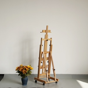 Giá vẽ gỗ beech cao cấp có bánh xe, có thể điều chỉnh, chịu lực cao, dành cho vẽ tranh, trưng bày, OEM - Product Image 4