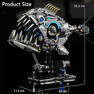 Ensemble de blocs de construction micro MOC série Orange Mecha <span class=keywords><strong>Robot</strong></span> pour adultes, modèle d'assemblage créatif DIY espion, cadeau de collection - Product Image 5