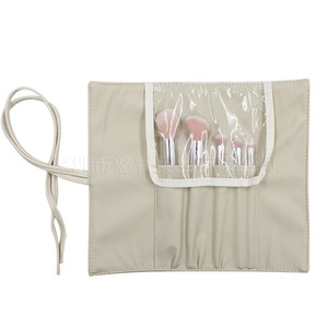 กระเป๋าเก็บแปรงแต่งหน้าหนัง PU แบบม้วนพับได้ มีสินค้าพร้อมส่ง - Product Image 1