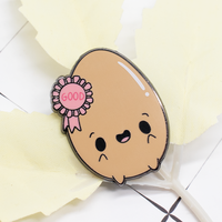 Épinglette en métal plaqué personnalisée avec un design de dessin animé mignon, épinglette en émail dur personnalisée avec impression sur écran