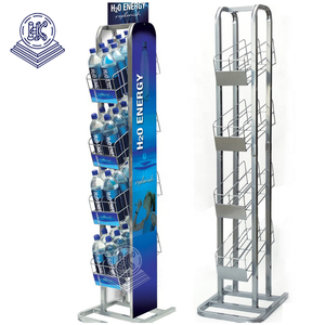 Exhibidor Metálico para Bebidas, Estante de Exhibición Independiente para Agua Mineral, Licores, Vino y Botellas de Bebidas, Tienda Minorista - Product Image 1