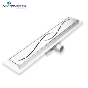 Dreno de Chuveiro de Saída Lateral de Alta Qualidade OEM em Aço Inoxidável Dreno de Chuveiro Invisível para Banheiro Dreno Retangular Longo - Product Image 6