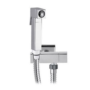 Juego de cepillos de ducha cuadrados cromados, 8 cm de ancho, 22,5 cm de alto, 14 cm de largo, accesorio para cuarto de ducha - Product Image 1