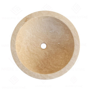 <span class=keywords><strong>Lavabo</strong></span> de <span class=keywords><strong>Piedra</strong></span> Natural Travertino <span class=keywords><strong>Beige</strong></span> Personalizado, <span class=keywords><strong>Lavabo</strong></span> de <span class=keywords><strong>Piedra</strong></span> Natural Hecho a Mano, <span class=keywords><strong>Lavabo</strong></span> Redondo para Baño - Product Image 4