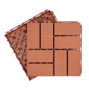 30x30cm Eco-Friendly Wood Grain Dual Lock Interlocking <b>Plastic</b> Deck <b>Tiles</b> Waterproof Outdoor Patio Garden Flooring 5 Year - Product Image 5