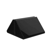 Présentoir de tente de Table en acrylique noir, porte-cartes de Menu