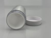Bouteille à pilules en acrylique à double paroi épaisse, pot vide de qualité alimentaire pour produits de santé, capsules, poudres, comprimés, impression personnalisée OEM ODM