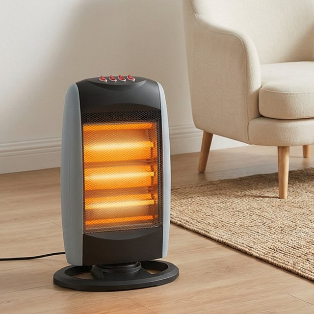 Safe Quiet Halogen Electric Standing Heater