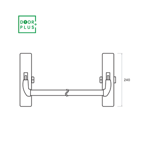 Cửa Cảm Ứng Thanh Hoảng Loạn Phần Cứng Sắt Ống Hoảng Loạn Thoát Thiết Bị Cho Cửa Khẩn Cấp Đẩy Lên Hoảng Loạn Thanh Cửa Khóa - Product Image 2
