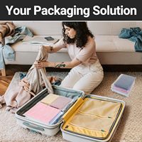 100 poly sacs recyclés en plastique avec fermeture éclair givrée pour vêtements, 30 sacs d'emballage de vêtements personnalisés avec fermeture éclair