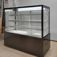 Vitrina Refrigerada para Pasteles con Ventilación, 3 Estantes Ajustables y Control Digital para Cafeterías y Pastelerías