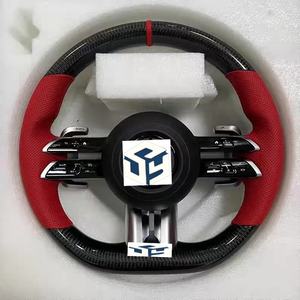 Volant en fibre de carbone pour Mercedes-Benz <span class=keywords><strong>AMG</strong></span> W204 W205 CLA GLA 45 Classe C217 W211 W212 W221 W222 S63 C63 GLA45 C43 <span class=keywords><strong>SLC</strong></span> - Product Image 4