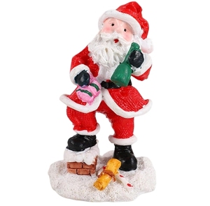<span class=keywords><strong>Chimenea</strong></span> Navideña de Resina con Estatua de <span class=keywords><strong>Santa</strong></span> Claus, Decoración Navideña para el Hogar, Artesanía de Resina - Product Image 6