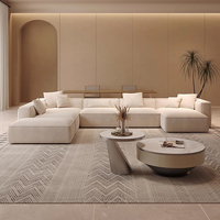 Sofá de Terciopelo en Forma de L, Sofá Modular Seccional, Sofá de Salón Moderno