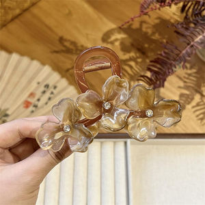 تصميم شائع للفتيات الكوريات من حجر الراين لون صلب زهرة Arylic Acetate إكسسوارات - Product Image 6