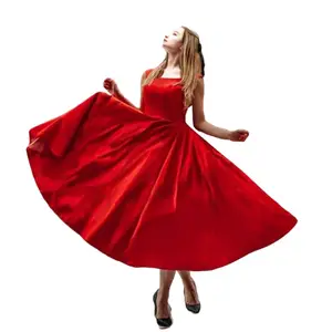 D0410TA87 Wholesale High Quality Red Backless Bow Sleeveless Elegant Party Prom Dress For Women Sehe Fashion