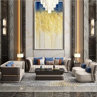 Ensemble de canapés sectionnels européens en cuir véritable de luxe Combinaison élégante Mobilier de salon et de bureau Design dernier cri pour l'élégance de la maison