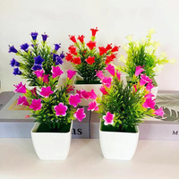 Mini fleurs artificielles en pot fausse fleur de lys en pot jardin extérieur décor à la maison