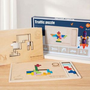 Children Brain Teaser Tangram Early Intelligence Boys and Girls Fun Toy Russian Jigsaw <b>Puzzle</b> - Product Image 1