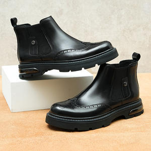 รองเท้าบูททำงานสไตล์วินเทจแบบ Amish สำหรับผู้ชาย ระดับไฮเอนด์ หรูหรา กันน้ำ แบบผูกเชือกข้อเท้า ตัดเย็บด้วยวิธี Goodyear Welted  หนังแท้คุณภาพสูง ทนทาน - Product Image 3