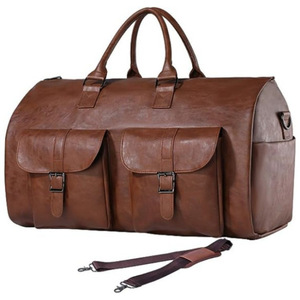 กระเป๋าหนัง IStapromo Gifts Leather Weekender Duffle Bag สายสะพายปรับได้ ปิดด้วยซิป สำหรับเดินทาง Unisex ความจุ 36–55 ลิตร ดีไซน์ทนทาน - Product Image 1
