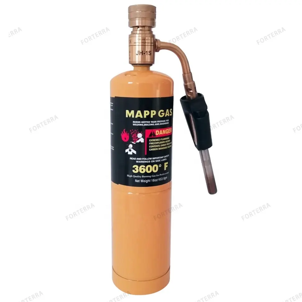공장 도매 제품 MAPP 가스 노란색 병 휴대용 Mapp 가스