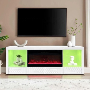 <span class=keywords><strong>Meuble</strong></span> <span class=keywords><strong>TV</strong></span> Euro Offre Spéciale à miroir glamour avec cheminée électrique LED - Product Image 5