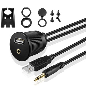 Cavo di prolunga audio/video <span class=keywords><strong>USB</strong></span>/<span class=keywords><strong>Aux</strong></span> RCA per installazione a incasso nel cruscotto dell'auto - Product Image 2