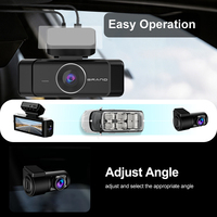 Caméra embarquée WiFi Ultra 4K 2160P 4 canaux, caméra de voiture V36AX avant et 3x1080P latérale arrière, écran IPS 3,39'', enregistrement en flux TS