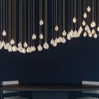 Sıcak satış kristal dekorasyon sarkıt aydınlatma verimli beyaz büyük proje otel lobisi avizesi