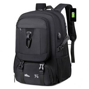 Custom <b>Black</b> Laptop <b>Backpack</b> Waterproof Casual Sport Travel Bag With Shoe Compartment Large Capacity Men's <b>Backpack</b> - Product Image 1