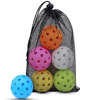 Balles de pickleball pour adultes, approuvées USAPA, 40 trous, pour extérieur, lot de 6/20, sac en filet, 170g, haute élasticité, durables, sans couture, fabriquées en Chine