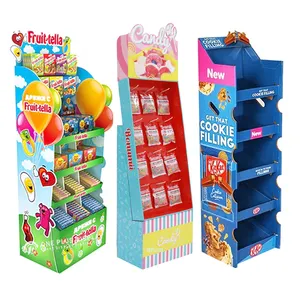 Karton Displayst änder Karton Freistehende FSDU Wellpappe POP Papier Lebensmittel Karton Boden Display Rack Ständer