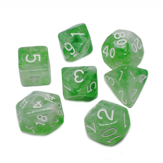 Wholesale Customized Resin Polyhedral Square Dice Set for DND Game