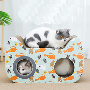 Gatto di lusso moderno Scratching Board Design unico in carta per alberi di gatto graffio sostenibile curvo per un comodo cartone classico - Product Image 4