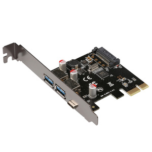PCIE <strong>PCI</strong> Express to USB 3.<strong>1</strong> Type-C 2 Port USB 3.0 Type-A Riser Expansion Card - Product Image 1