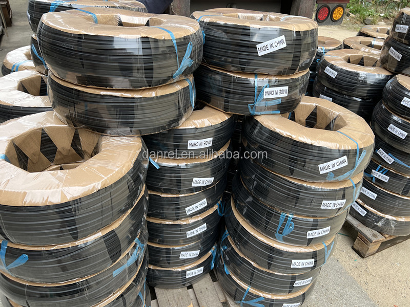 PVC Reinforced Flexible Fan Ducting Raw Material Black PVC Adhesive Tape Rubber Strips