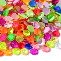 Cristaux plats de couleur vert pomme néon lumineux, cristaux de verre non thermocollants, strass fluorescents, art des ongles professionnel