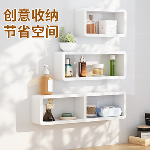 Étagère murale de salle de bain Qinfeng à 3 niveaux en plastique blanc, sans perçage, pour rangement - Product Image 4