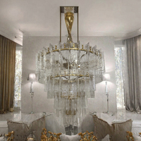 Lustre LED en laiton de style américain, luxe léger, moderne et créatif, pour salon, chambre à coucher, salle à manger